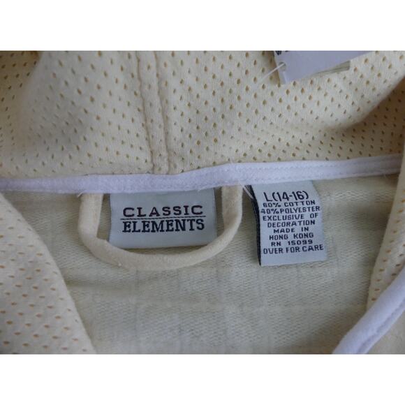 NWT Classic Elements Hooded Robe Womens LARGE Full Zip Textured Coastal Cottage - Picture 8 of 12
